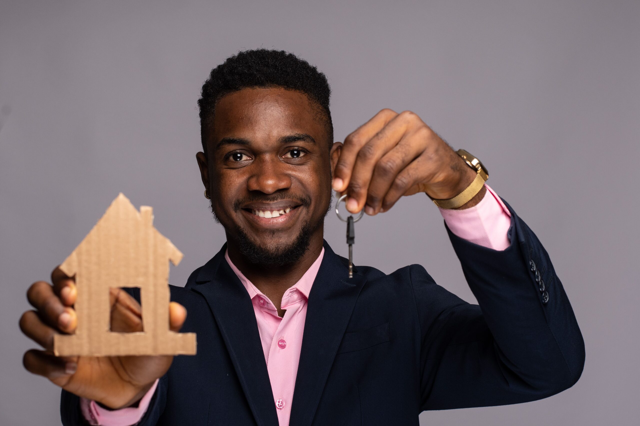 african real estate agent concept